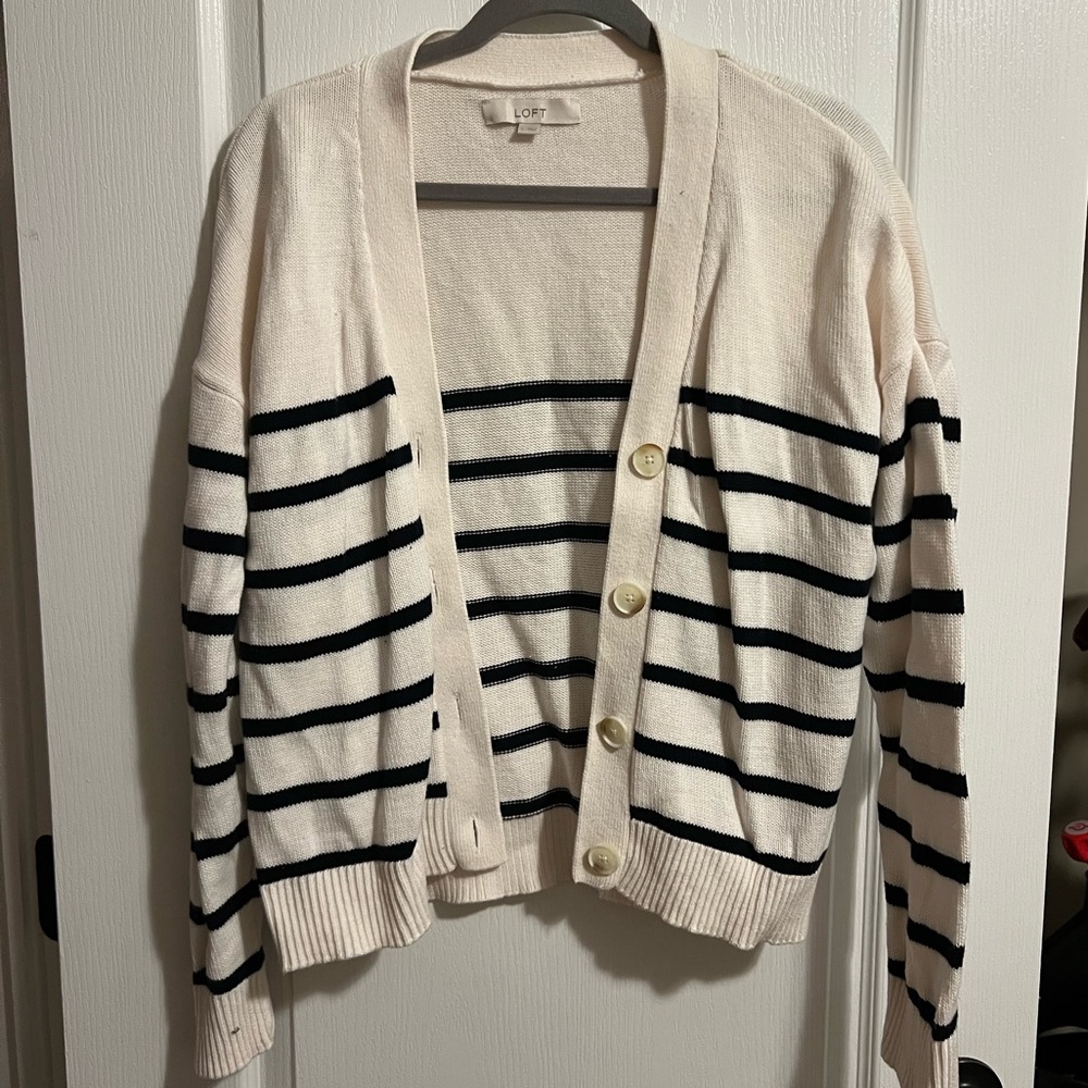 Loft striped cardigan